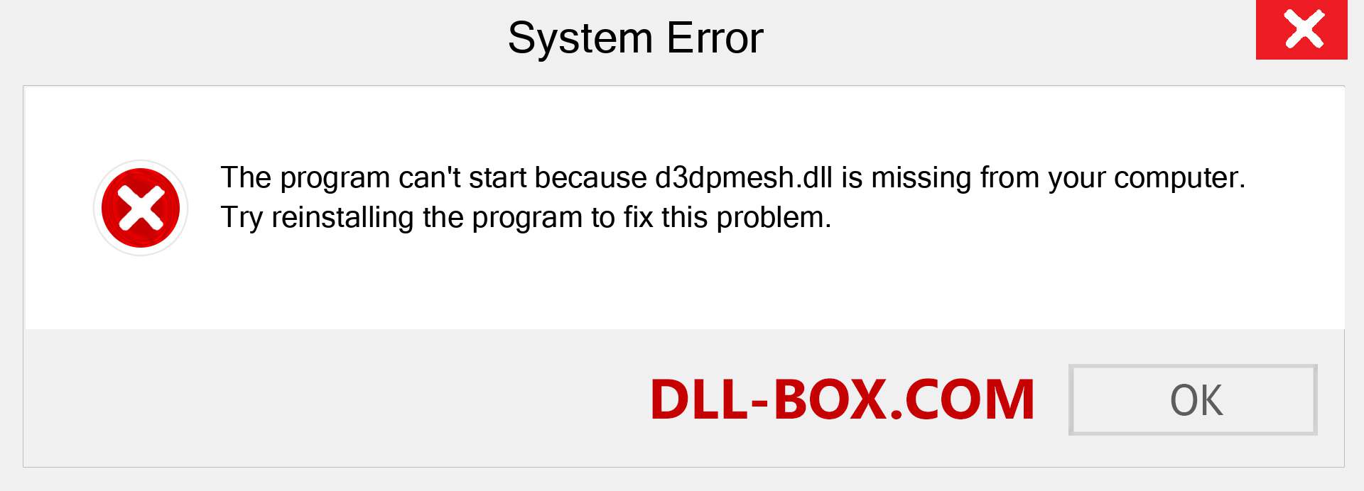  d3dpmesh.dll file is missing?. Download for Windows 7, 8, 10 - Fix  d3dpmesh dll Missing Error on Windows, photos, images